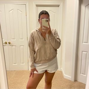VGUC AERIE OVERSIZED CROPPED HOODIE